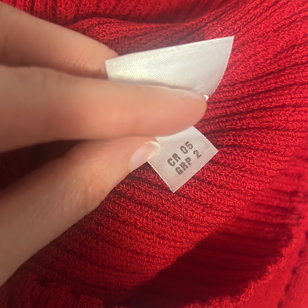 St. John Sport by Marie Gray Wool Knit Red Zip Up Sweater - Picture 7 of 11